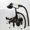 Kingston Brass CA23T5 3-3/8" Tub Wall Mount Clawfoot Tub Faucet with Hand Shower, Oil Rubbed Bronze CA23T5 - alternate 3